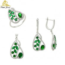 Gümüş zirkon taşlı set